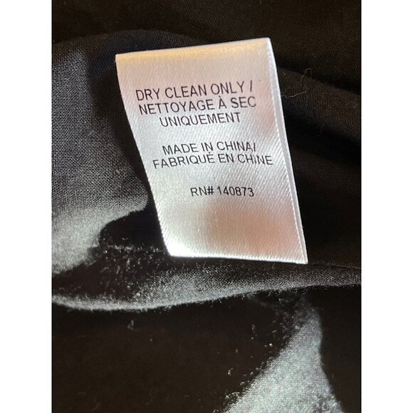 LoveShackFancy Black And Cream Pamela Asymmetric One Shoulder Flounce Dress S - Picture 13 of 14